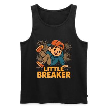 Little Breaker – Kinder Hip-Hop Streetwear Style - Männer Premium Bio Tank Top - Schwarz - Vorne - Michal (187cm)
