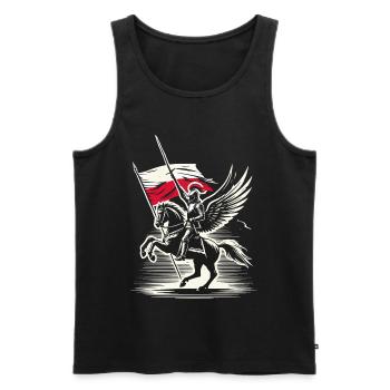 Polnische geflügelte Husarenritterkunst - Männer Premium Bio Tank Top - Schwarz - Vorne - AI Model Male 178 light (178cm)