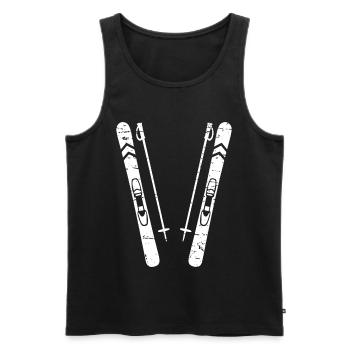 Apres Ski Party Crew Snow Skiing Ski Retro - Men's Premium Organic Tank Top - black - Front - Michal (187cm)