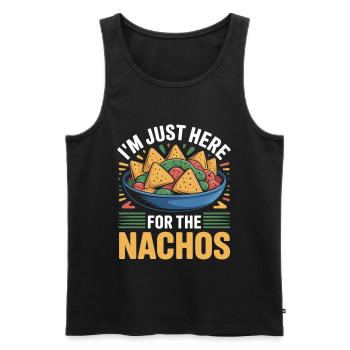 Tortilla Taco Mexican Food Nachos - Men's Premium Organic Tank Top - black - Front - AI Model Male 178 light (178cm)