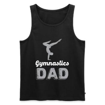 Gymnastics Dad Silhouette Design - Männer Premium Bio Tank Top - Schwarz - Vorne - Michal (187cm)