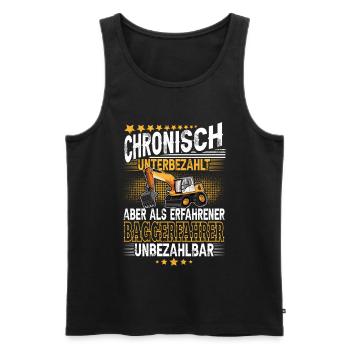 Baggerfahrer - Männer Premium Bio Tank Top - Schwarz - Vorne - AI Model Male 178 light (178cm)