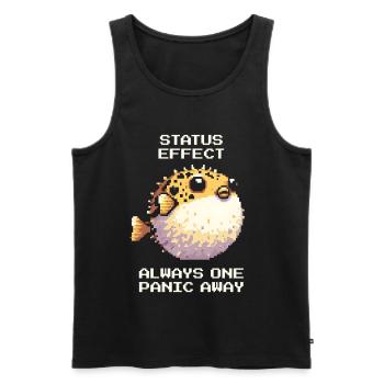 Statuseffekt: nur einen Panikschub entfernt | RPG - Männer Premium Bio Tank Top - Schwarz - Vorne - AI Model Male 178 light (178cm)
