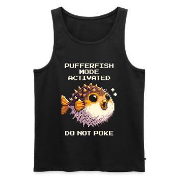 Pufferfish mode active: do not prick | Gaming - Men's Premium Organic Tank Top - black - Front - AI Model Male 178 light (178cm)