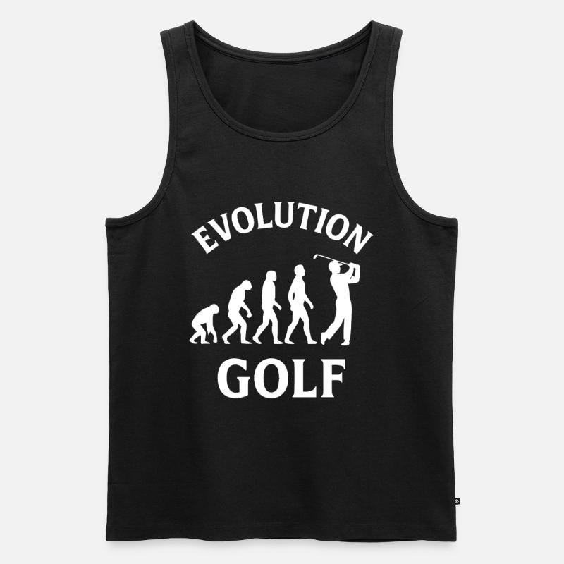 Evolution Golf Lustiges Golfdesign - Männer Premium Bio Tank Top - Schwarz
