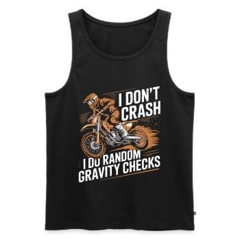 Random Gravity Checks Motocross - Men's Premium Organic Tank Top - black - Front - AI Model Male 178 light (178cm)