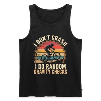 I don't crash gravity checks - Men's Premium Organic Tank Top - black - Front - Michal (187cm)