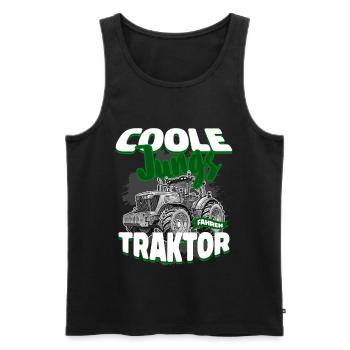 Cool Guys Conduire Tracteur Agriculteur Village Enfant Tracteur - Débardeur bio Premium Homme - noir - Devant - Michal (187cm)