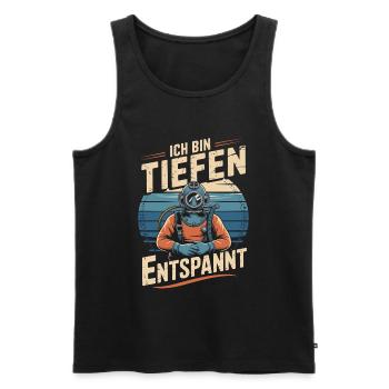 Diving I'm Deeply Relaxed Diving Helmet - Men's Premium Organic Tank Top - black - Front - AI Model Male 178 light (178cm)