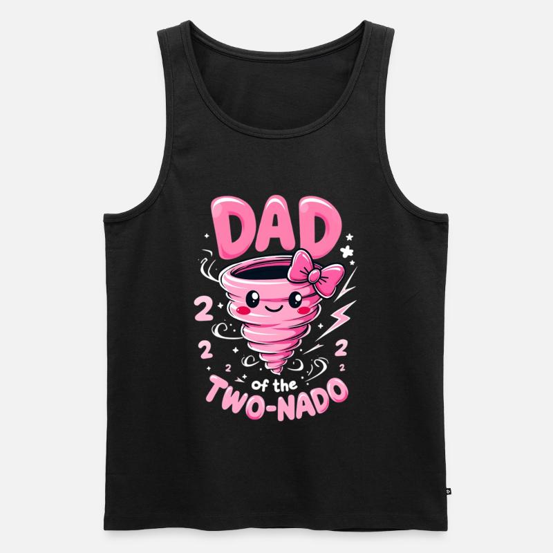 Papa ZweiNado - Männer Premium Bio Tank Top - Schwarz