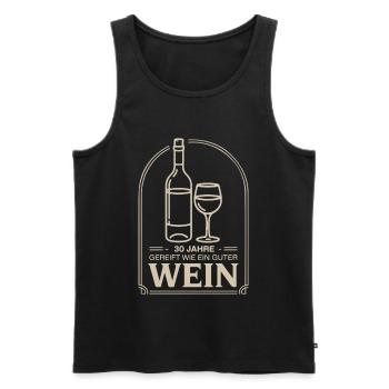30 Jahre gereift wie ein guter Wein - Männer Premium Bio Tank Top - Schwarz - Vorne - Michal (187cm)