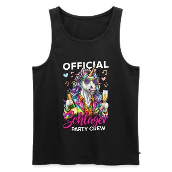 Official Schlager Party Crew - Men's Premium Organic Tank Top - black - Front - Michal (187cm)