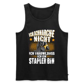 Gabelstapler Stapler - Männer Premium Bio Tank Top - Schwarz - Vorne - AI Model Male 178 light (178cm)