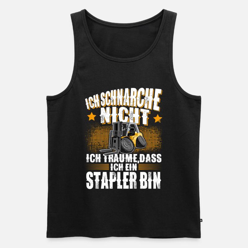 Gabelstapler Stapler - Männer Premium Bio Tank Top - Schwarz