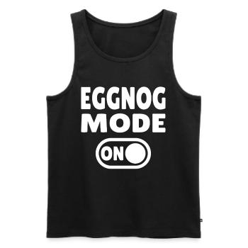 Eggnog Mode ON - funny Christmas quote - Men's Premium Organic Tank Top - black - Front - AI Model Male 178 light (178cm)