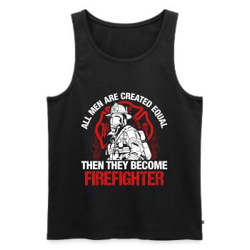 Fire brigade - Men's Premium Organic Tank Top - black - Front - AI Model Male 178 light (178cm)