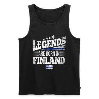 Finnland - Männer Premium Bio Tank Top - Schwarz - Vorne - Michal (187cm)