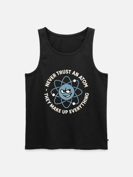 Lustiger Atom-Witz – Science Nerd Humor - Männer Premium Bio Tank Top - Schwarz