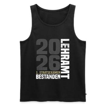 1st State Examination Teacher Training 2026 - Men's Premium Organic Tank Top - black - Front - Michal (187cm)