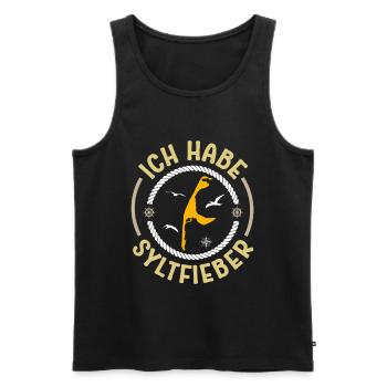 Nordsee Urlaub HABE SYLT FIEBER Lustiges - Männer Premium Bio Tank Top - Schwarz - Vorne - AI Model Male 178 light (178cm)
