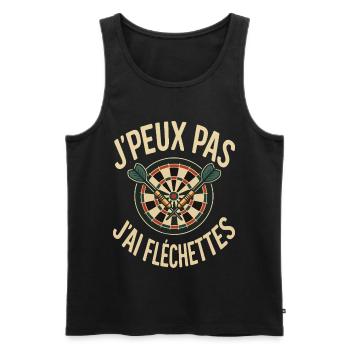 I Can't I Darts Design Darts Player - Men's Premium Organic Tank Top - black - Front - Michal (187cm)