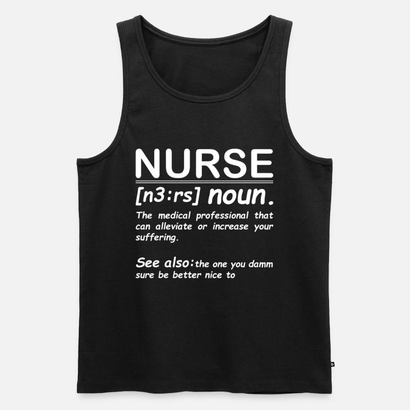 Krankenschwester - Männer Premium Bio Tank Top - Schwarz