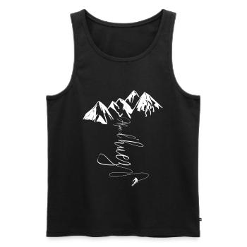 Alpe d'Huez Ile au Soleil Ski Isère Grandes Rousse - Männer Premium Bio Tank Top - Schwarz - Vorne - AI Model Male 178 light (178cm)