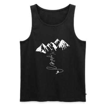 Megève Ski Mont-Blanc Art de Vivre Alpin Savoie - Débardeur bio Premium Homme - noir - Devant - Michal (187cm)