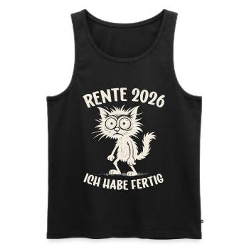 Rente 2026 Ich habe fertig Rente Renteneintritt - Männer Premium Bio Tank Top - Schwarz - Vorne - AI Model Male 178 light (178cm)