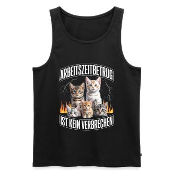 Arbeitszeitbetrug Ist Kein Verbrechen Y2K Bootleg - Männer Premium Bio Tank Top - Schwarz - Vorne - AI Model Male 178 light (178cm)
