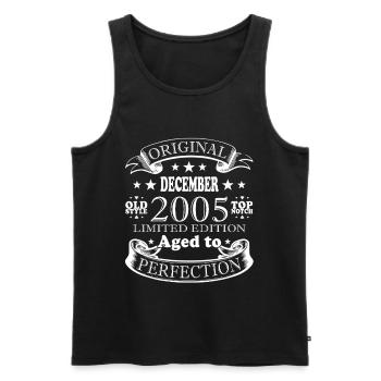 2005 December 2005 Jubilee December 2005 - Men's Premium Organic Tank Top - black - Front - AI Model Male 178 light (178cm)