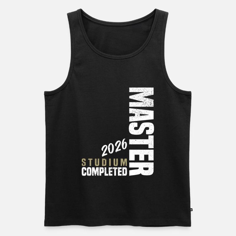Master Studium Abschluss 2026 - Männer Premium Bio Tank Top - Schwarz