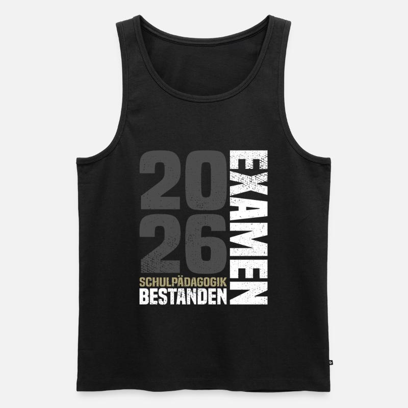 Examen Schulpädagogik 2026 - Männer Premium Bio Tank Top - Schwarz