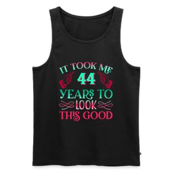 It took 44 years to look so good - Men's Premium Organic Tank Top - black - Front - Michal (187cm)