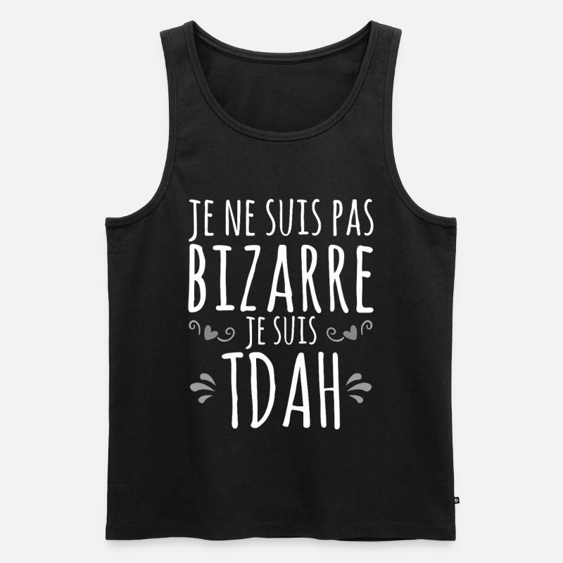 Ich bin ADHS - Hyperaktiv Impulsive Hyperaktivität - Männer Premium Bio Tank Top - Schwarz