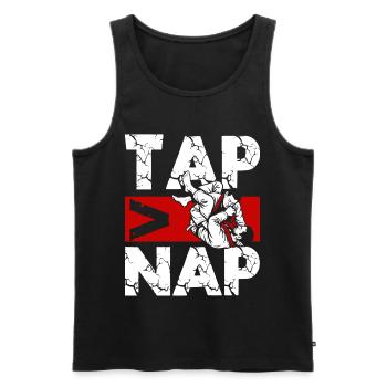 Brazilian Jiu-Jitsu BJJ Lustig - Männer Premium Bio Tank Top - Schwarz - Vorne - Michal (187cm)