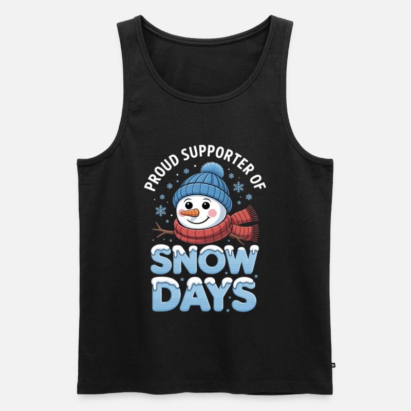Snow Days Schneemann Unterstützer - Männer Premium Bio Tank Top - Schwarz