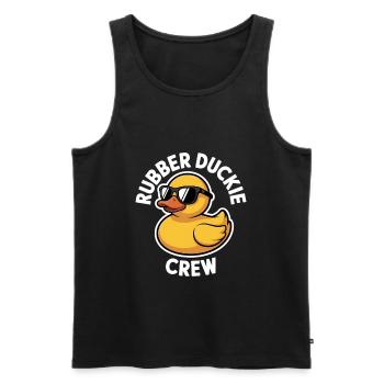 Rubber Duck Crew Sunglasses - Men's Premium Organic Tank Top - black - Front - AI Model Male 178 light (178cm)