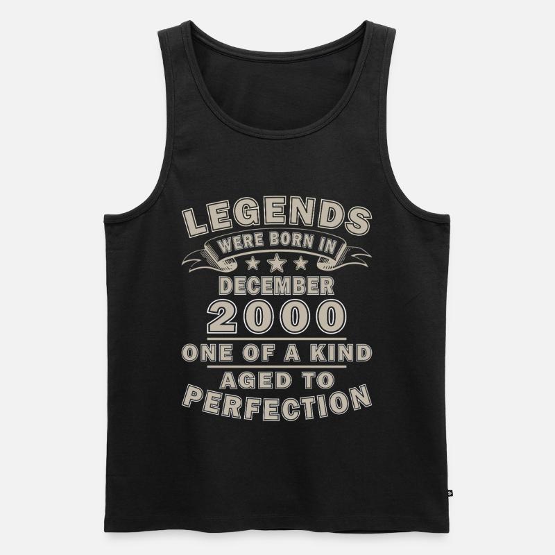 Dezember 2000 Dezember Jubiläum Dezember 2000 - Männer Premium Bio Tank Top - Schwarz