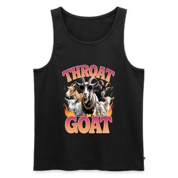 Throat Goat Meme Y2K Bootleg Unwearable - Männer Premium Bio Tank Top - Schwarz - Vorne - AI Model Male 178 light (178cm)