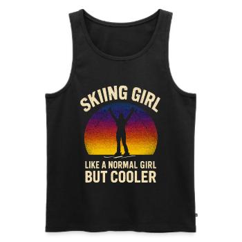 Ski Fille Rétro Sunset Chemise - Débardeur bio Premium Homme - noir - Devant - Michal (187cm)
