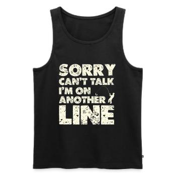 Autre ligne – Chemise Line-Pun - Débardeur bio Premium Homme - noir - Devant - Michal (187cm)