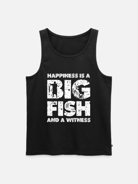 Big Pisces Happiness - Men's Premium Organic Tank Top - black