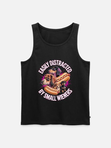 Easily Distracted By Small Wieners Unwearable - Men's Premium Organic Tank Top - black