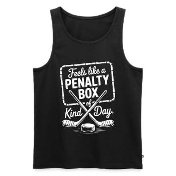 Eishockey Tag Spruch: Penalty Box Kind of Day - Männer Premium Bio Tank Top - Schwarz - Vorne - AI Model Male 178 light (178cm)