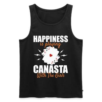 Canasta Luck: Playing cards with the girls - Men's Premium Organic Tank Top - black - Front - AI Model Male 178 light (178cm)