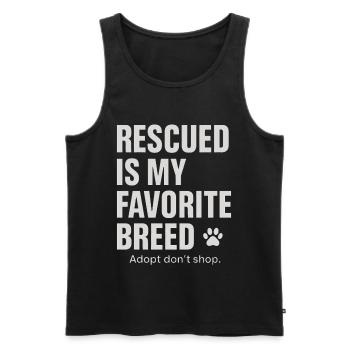 Rescued animals are my favorite breed - Men's Premium Organic Tank Top - black - Front - Michal (187cm)