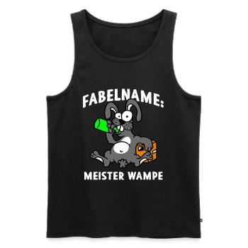 Fabelname Meiste Wampe - Männer Premium Bio Tank Top - Schwarz - Vorne - Michal (187cm)