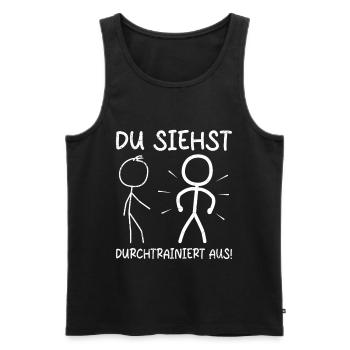 Stick Figure VOUS AVEZ L’AIR DRESSÉ Drôle - Débardeur bio Premium Homme - noir - Devant - AI Model Male 178 light (178cm)