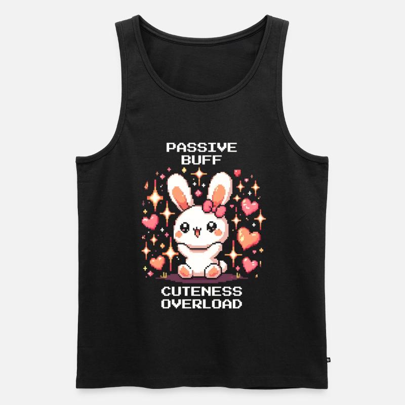 Cuteness Overload | Bunny - Männer Premium Bio Tank Top - Schwarz